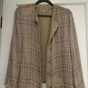 Giorgio Armani Women's Beige Checkered Blazer